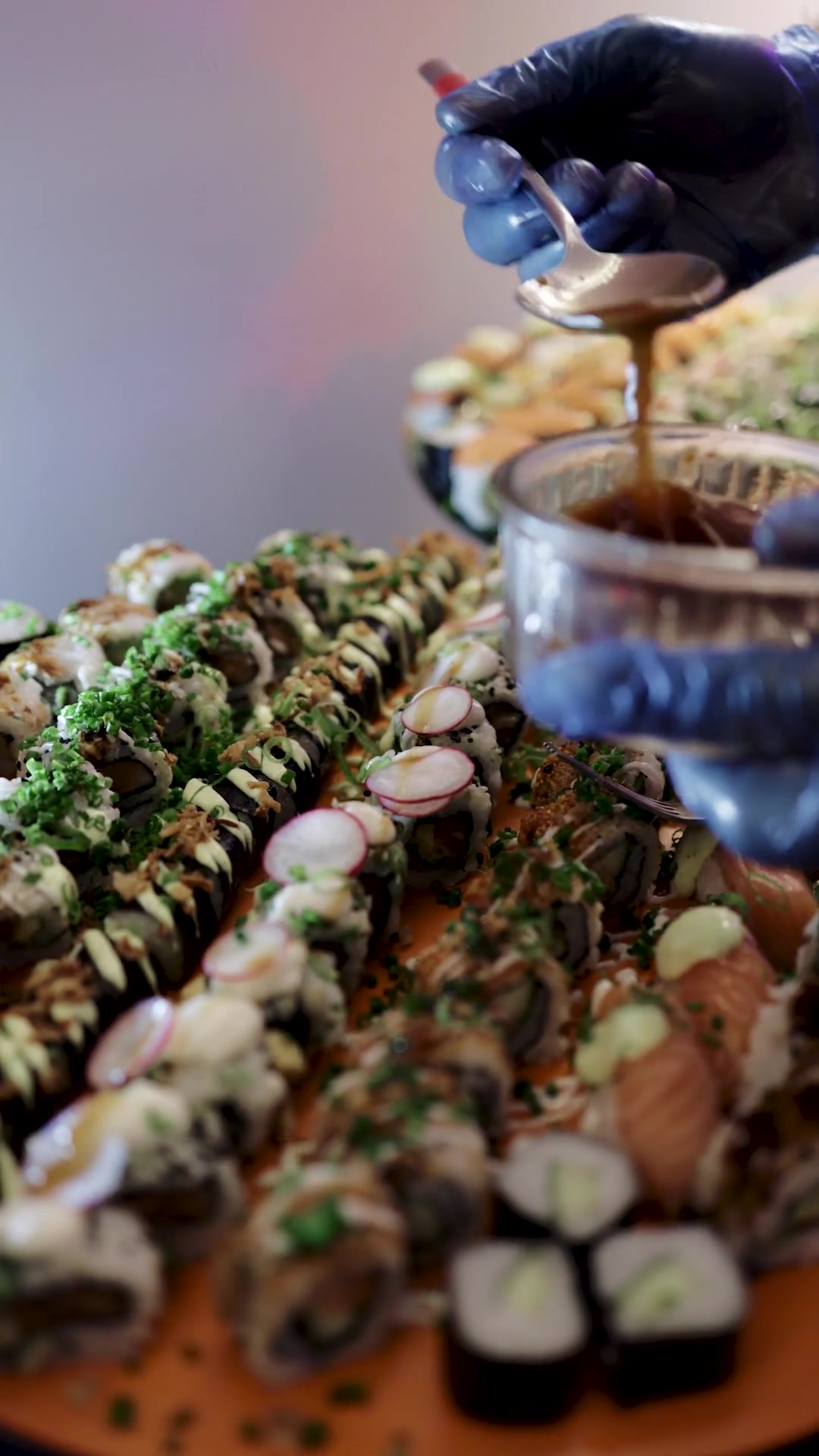 Sushi detail prepared for a No15 event
